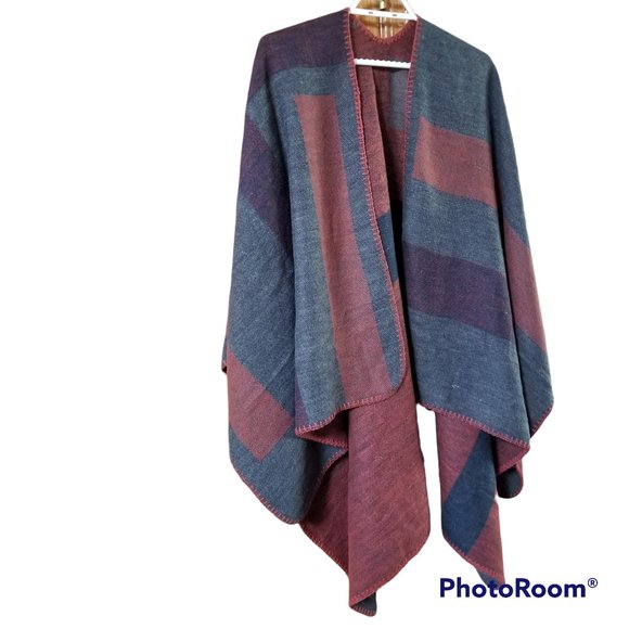 BB Dakota Southwestern Style Blanket Shawl Wrap Poncho – Western Coastal Cowgirl - Picture 4 of 9